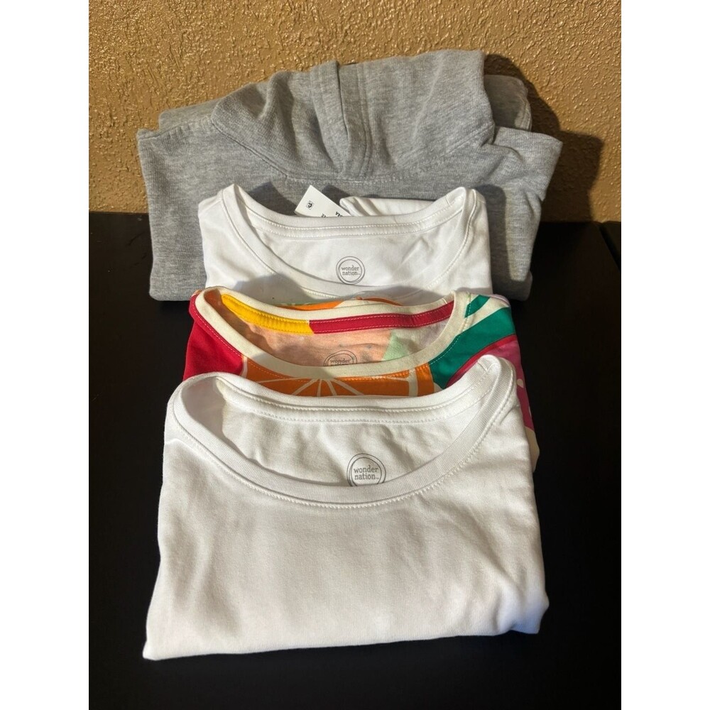 Wonder Nation Girls Fade Resistant T-Shirts Bundle Size XXL 18